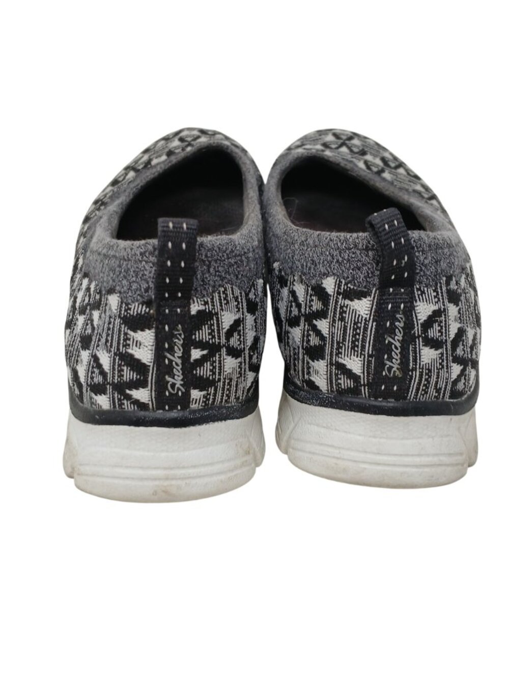 Skechers Air Cooled Memory Foam Size 8.5 SlipOn Comfort Shoes Gray Tribal #4-1 - Picture 9 of 11